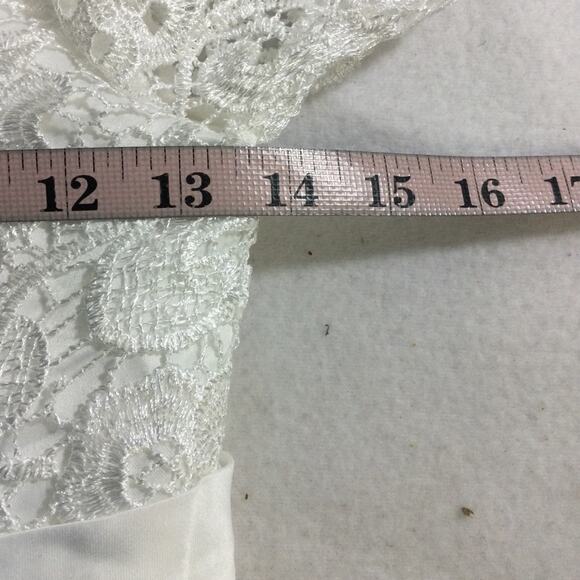 FLOWER GIRL'S PARTY DRESS SZ 10-11 Y white communion baptism christening NEW B40 - Picture 5 of 7